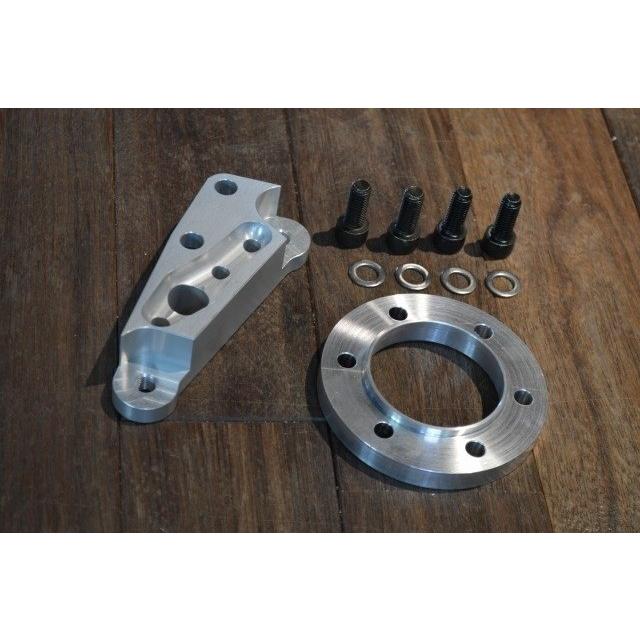 ブランド登録なし - AN-BU アンブ キャリパーステー 色つや：しろがね色アルマイト SR400 SR500 XS650SP YAMAHA ヤマハ キャリパーサポート・ブラケット 打ちきり 車、バイク、自転車-ブレーキパーツ-バイク