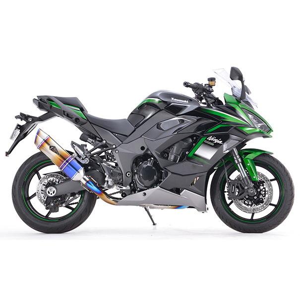 r’s gear アールズギア リアルスペック シングル UP タイプ フルエキゾーストマフラー サイレンサー：チタンドラッグブルー Ninja 1000SX KAWASAKI カワサキの画像