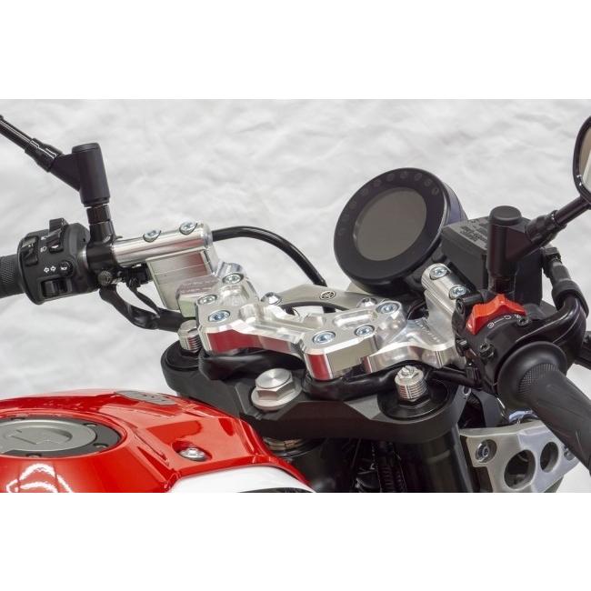 OVER オーヴァー スポーツライディング ハンドルキット カラー：シルバーアルマイト仕上げ XSR900 YAMAHA ヤマハ ハンドルの画像