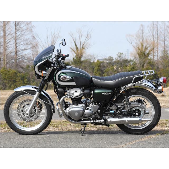 CHIC DESIGN シックデザイン ロードコメット 塗装カラー：メタリックオーシャンブルー (ストライプ) / スクリーンカラー：スモーク W800 KAWASAKI カワサキの画像