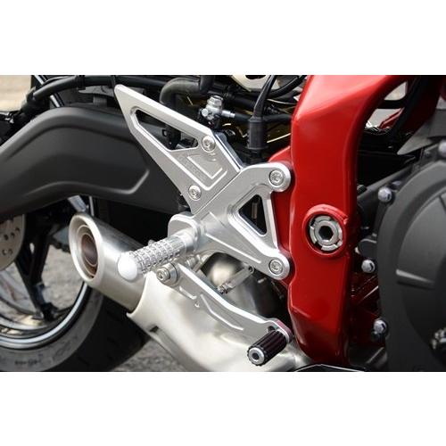 AGRAS アグラス バックステップ SE用(シフター付) アルマイトカラー：レッド / ステップバーエンドカラー：黒 ステップバータイプ：MFJ-A ZX-25R SE ステップ | Agras | 01