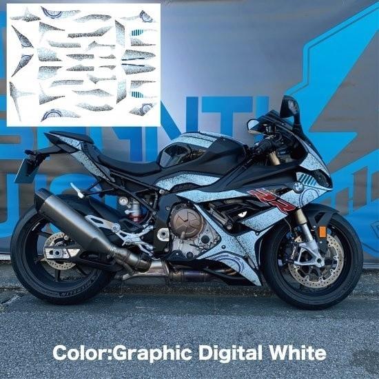 ブランド登録なし - GARAGE SHANTI ガレージシャンティ SMD Decal Kit [デカールキット] [GraphicDigitalWhite] S1000RR BMW ステッカー・デカール 飾りつけ 外装パーツ-ステッカー、デカール-バイク