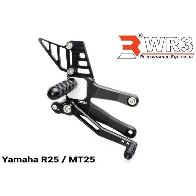 海外並行輸入正規品 WR3 WR3:ダブルアールスリー ステップ Vシリーズ フットペグカバー：ブラック MT-25 YZF-R25 YAMAHA ヤマハ YAMAHA ヤマハ