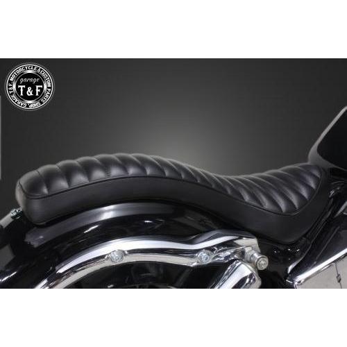 ドラッグスター400クラシック コブラシート タックロール ブラック Garage T＆F ガレージ コブラシート タイプ：タックロール シャドウ400