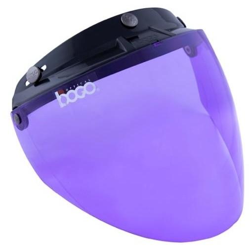 ジェットヘルメット パープル シールド付 bogo ボゴ ジェットシールド カラー：パープル ヘルメットシールド