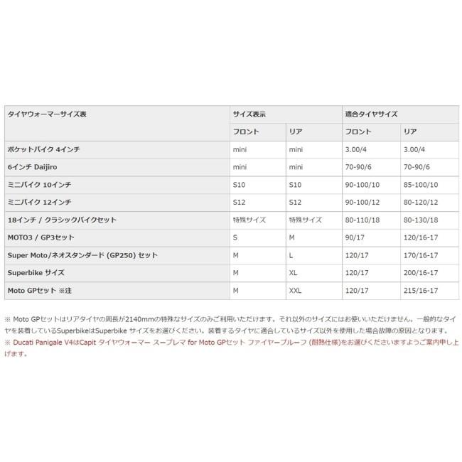 Capit Capit:カピット タイヤウォーマー マキシマ for Moto GP サイズ カラー:レッド|ウェビック1号店|02