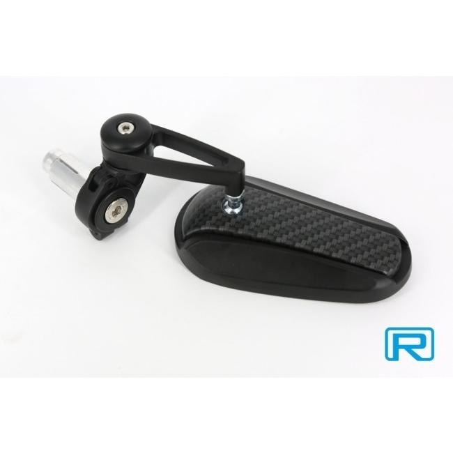 Rin Parts リンパーツ オーバル バーエンドミラー Ver2 タイプ：カーボン柄 ハンドル | Rin Parts | 01