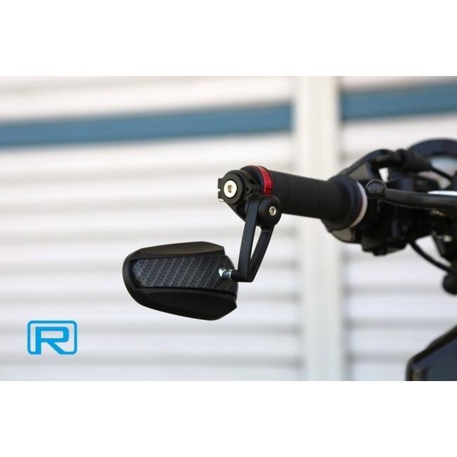 Rin Parts リンパーツ オーバル バーエンドミラー Ver2 タイプ：カーボン柄 ハンドル | Rin Parts | 02