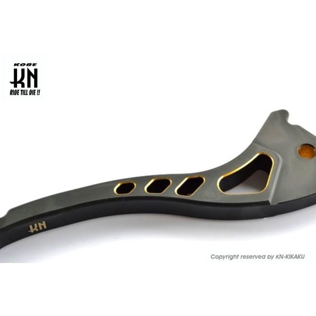 KN企画 ケイエヌキカク KNデュアルカラーレバー3 カラー：ブラック／ゴールド BW’S X BW’S100 BW’S125 RX100 グランドアクシス YAMAHA ヤマハ ハンドル | KN企画 | 01