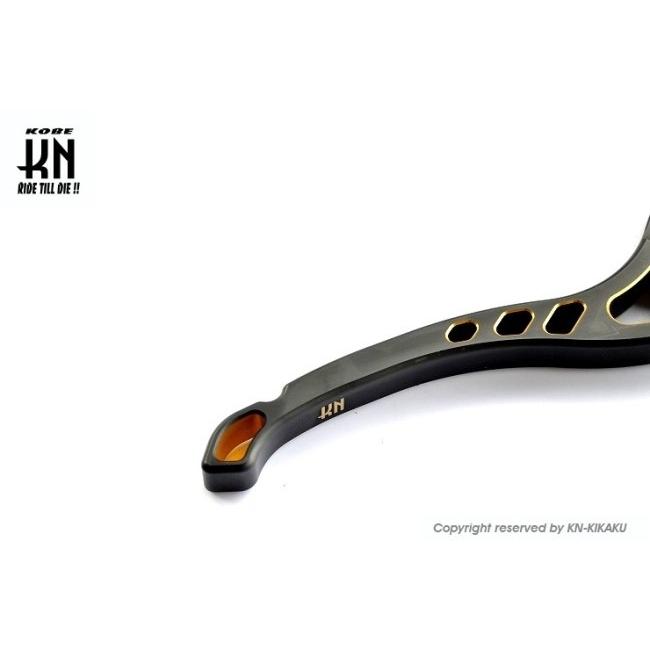 KN企画 ケイエヌキカク KNデュアルカラーレバー3 カラー：ブラック／ゴールド BW’S X BW’S100 BW’S125 RX100 グランドアクシス YAMAHA ヤマハ ハンドル | KN企画 | 02