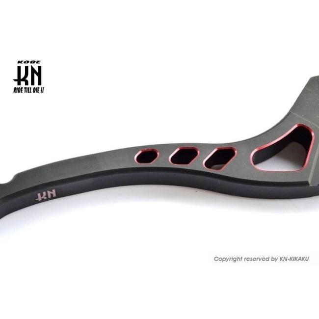 KN企画 ケイエヌキカク KNデュアルカラーレバー3 カラー：ブラック／レッド BW’S X BW’S100 BW’S125 RX100 グランドアクシス YAMAHA ヤマハ ブレーキレバー | KN企画 | 01