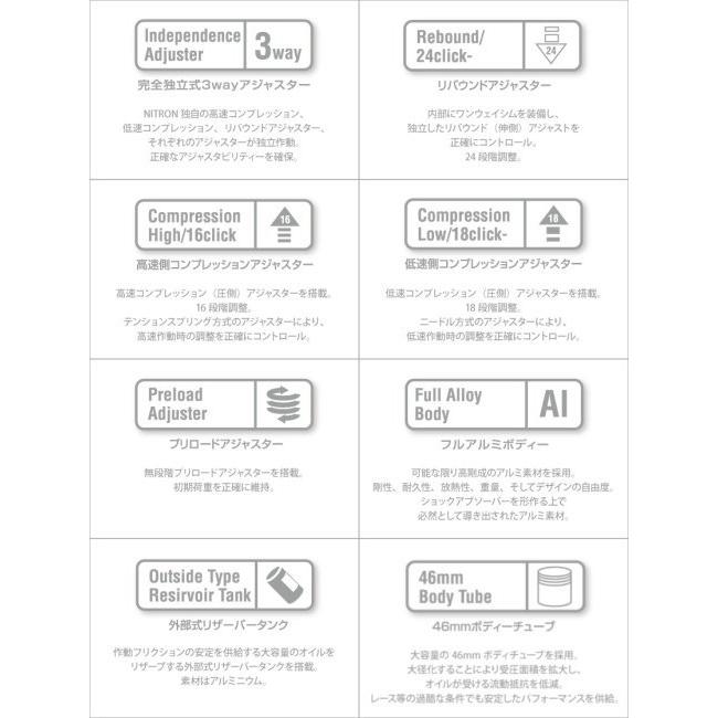 ウルトラ！ NITRON ナイトロン リアサスペンションモノショック NTR RACE (PRO) シリーズ スプリングカラー：タイタニアムブラック Hayabusa SUZUKI スズキ 【DG2867165136】(104379円)