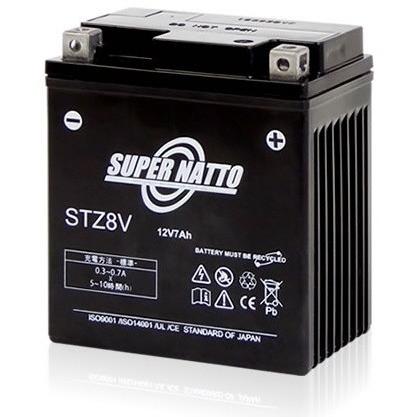SUPER NATTO スーパーナット スーパーナット【長寿命・長期保証】【バイクバッテリー】【STZ8V】 PCX125 PCX150 リード125 MT-03 (2015-) MT-25 YZF-R25 YZF-R3 | SUPER NATTO