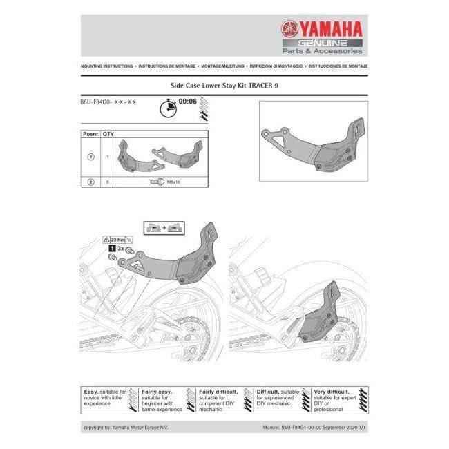 Y’S GEAR(YAMAHA) ワイズギア サイドケースサポートステー TRACER9 GT GT＋Y-AMT YAMAHA ヤマハ その他サイドバッグオプション・補修部品 | ワイズギア | 01