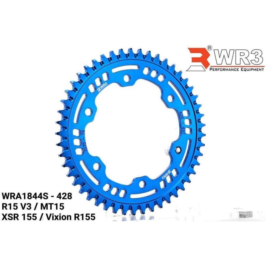WR3 ダブルアールスリー リアスプロケット Color：Blue / 丁数：48 YZF