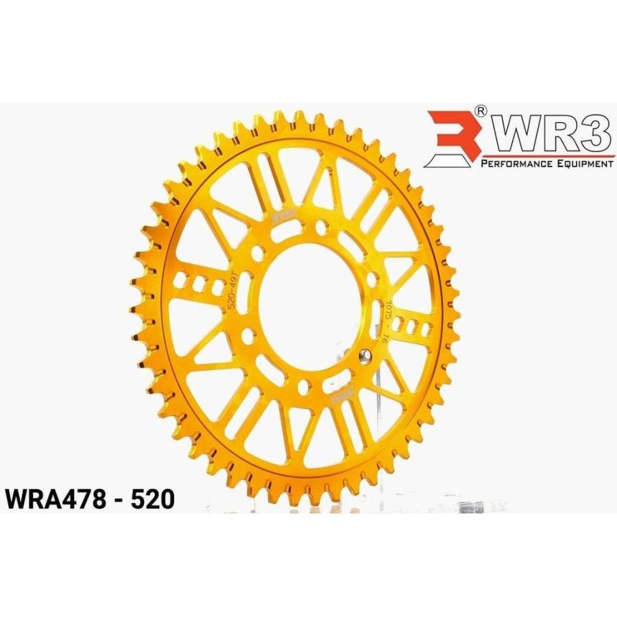 【Ninja用】WR3 リアスプロケット 50丁 WR3 ダブルアールスリー リアスプロケット Color：Gold / 丁数：50 ZX