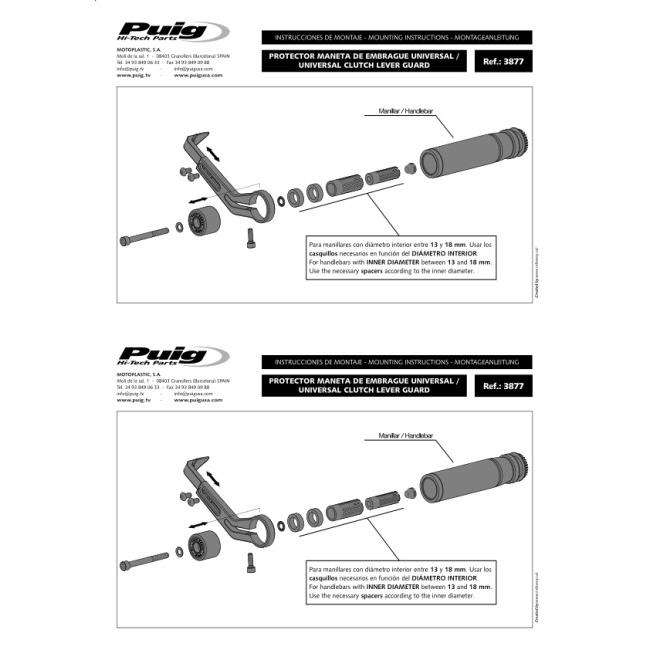 Puig プーチ クラッチレバープロテクター(Clutch Lever Protector) カラー：グリーン レバーガード ハンドルの画像