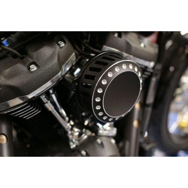 THUNDER BIKE サンダーバイク Powerfilter Kit Drilled エアクリーナー 仕上がり：ポリッシュ ソフテイル ツーリング HARLEY-DAVIDSON ハーレーダビッドソン_1