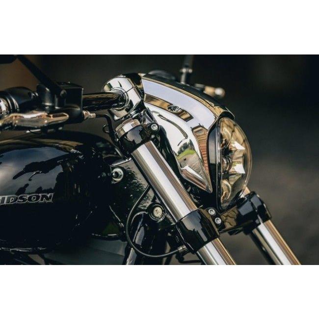 THUNDER BIKE サンダーバイク ヘッドライトキャップ 仕上がり：クロム FXBR FXBRS HARLEY-DAVIDSON ハーレーダビッドソン ヘッドライト 灯火類 電装系 | ブランド登録なし | 01