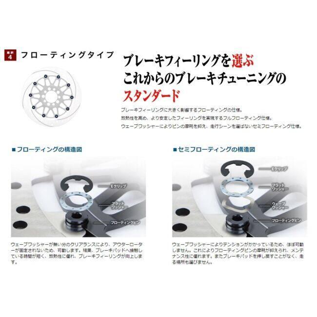 SUNSTAR サンスター PREMIUM RACING [プレミアムレーシング] フロントディスクローター フローティングタイプ：セミフローティング / ピンカラー：ブラック | SUNSTAR(日用品) | 07