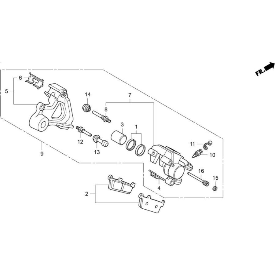 かさん専用 HRC エイチアールシー リアブレーキキャリパー NSF100 HONDA ホンダ