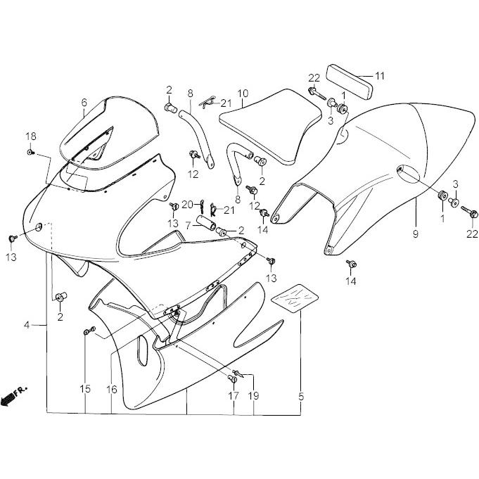 HRC HRC:エイチアールシー フロントカウルサイドステー RS125R HONDA ホンダ｜webike