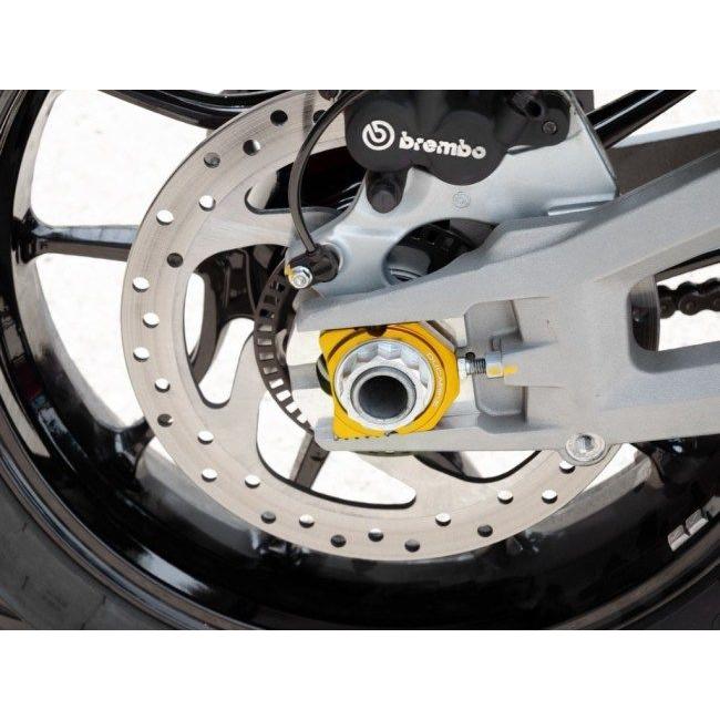 DUCABIKE (DBK) ドゥカバイク (ディービーケー) チェーンアジャスター カラー：イエロー DUCATI ドゥカティ アクスルブロック・チェーンアジャスター 足回りの画像