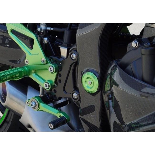 SNIPER スナイパー フレームホールキャップ カラー：グリーン NINJA ZX-4RR ZX-4R SE ZX-25RR ZX-25R KAWASAKI カワサキ 外装の画像