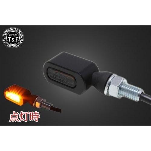 Garage T＆F ガレージ 超小型スクエアウィンカー(LED)ブラック ダーク