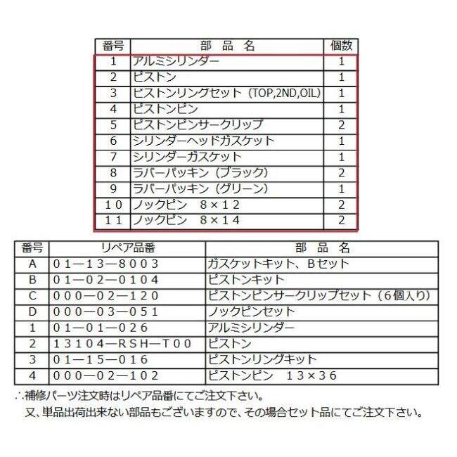 スペシャルパーツ武川 SP武川 SPタケガワ シリンダーキット(53.5mm