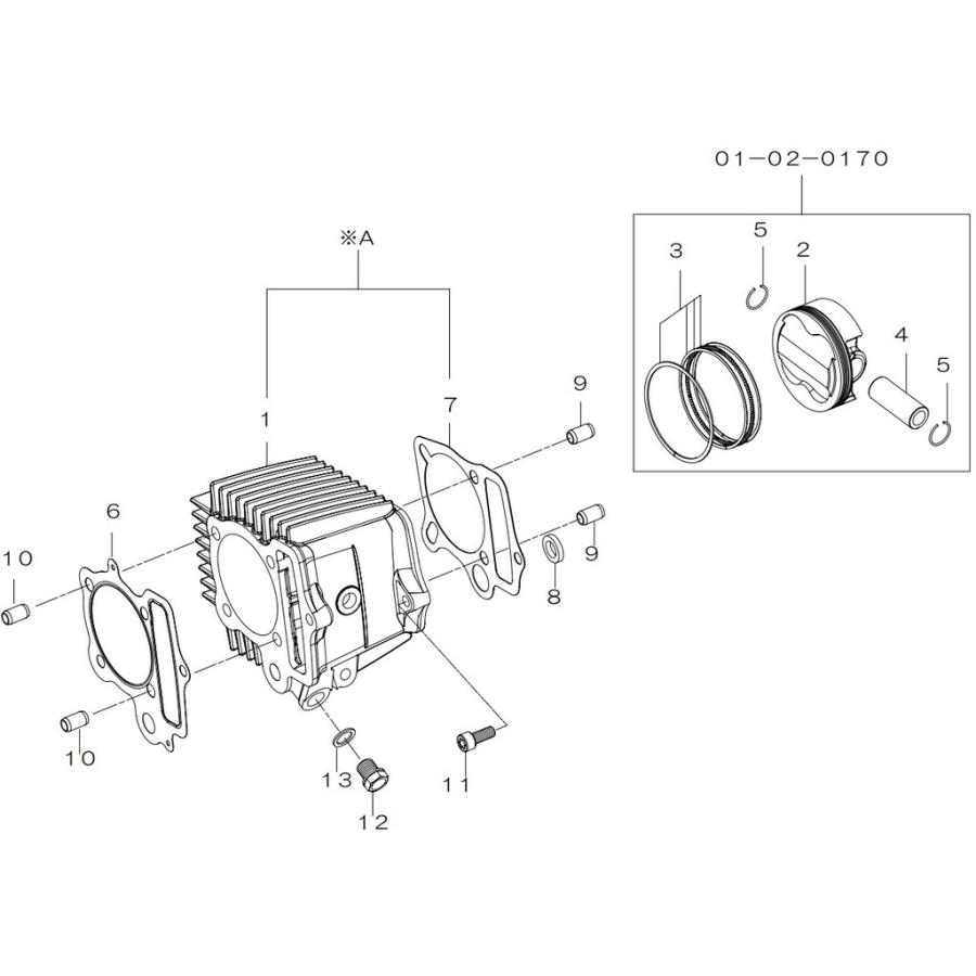 SP武川 SPタケガワ シリンダーキット(DOHC／SCUT／138cc) ゴリラ モンキー HONDA ホンダ ボアアップキット エンジンパーツ エンジン | スペシャルパーツ武川
