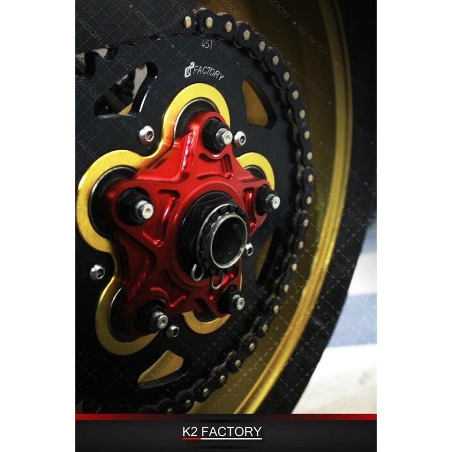 K2 Factory Brand ケーツーファクトリーブランド HUB-SPROCKET SET FOR HYPER821 丁数：45T / カラー：Red DUCATI ドゥカティ スプロケットキャリア 駆動系