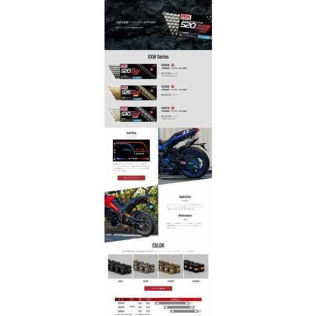 RK JAPAN RKジャパン SVシルバーシリーズチェーン SV520X-XW【カシメジョイント付属】 リンク数：116 チェーン 駆動系 | RK JAPAN | 06