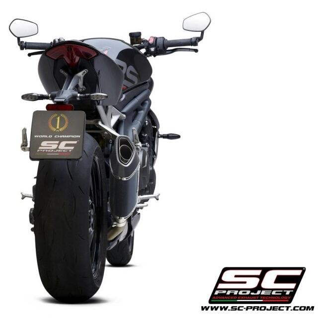 SC-PROJECT SCプロジェクト SC1-R GT スリップオンサイレンサー【公道走行可】 本体材質：カーボン SPEED TRIPLE 1200 RR RS TRIUMPH トライアンフ マフラー | SCーPROJECT | 03