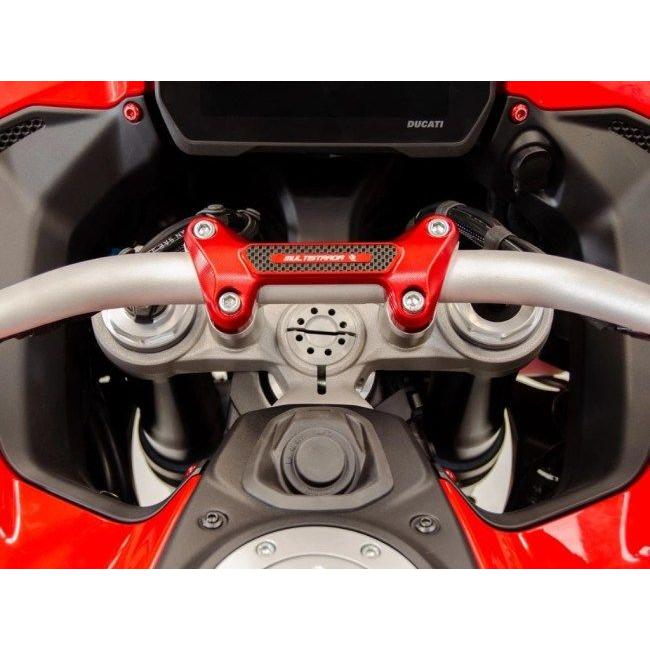 DUCABIKE (DBK) ドゥカバイク (ディービーケー) ハンドルバークランプ カラー：レッド MULTISTRADA V4 S SPORT PIKES PEAK DUCATI ドゥカティ ハンドルの画像