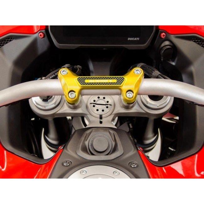DUCABIKE (DBK) ドゥカバイク (ディービーケー) ハンドルバークランプ カラー：ゴールド MULTISTRADA V4 S SPORT PIKES PEAK DUCATI ドゥカティ ハンドルの画像