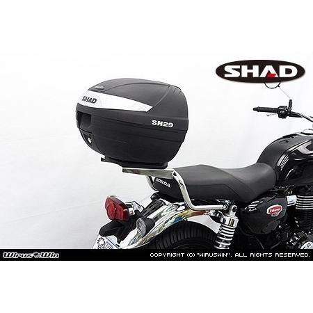 WirusWin ウイルズウィン SHAD製リアボックス付きタンデムバー GB350 H’ness CB350 DLX Pro HONDA ホンダ グラブバー・タンデムバー・シーシーバー 外装の画像