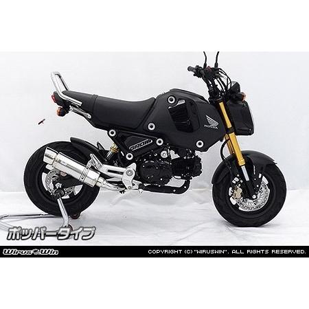 WirusWin ウイルズウィン スリップオンマフラー サイレンサーオプション：ブラックカーボン仕様 / タイプ：ポッパータイプ グロム MSX125 HONDA ホンダ | WirusWin | 01