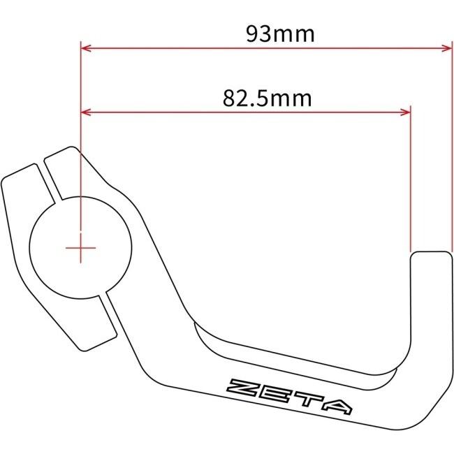 ZETA RACING ジータ レーシング ハンドガードマウント Uクランプ ロング 【アーマーガード用マウント】 ハンドル周辺パーツ ハンドル | ZETA | 05