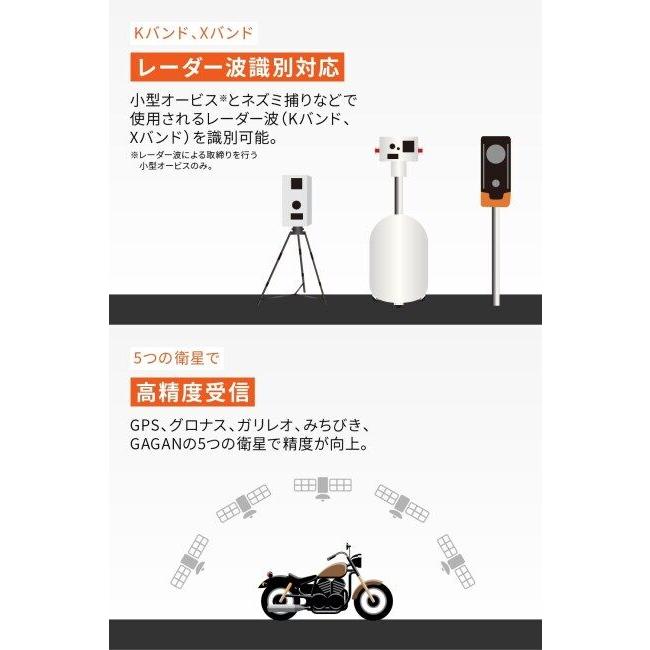DAYTONA デイトナ MOTO GPS LASER MSSS(モト ジーピーエス レーザーMSSS) 超高感度GPSレーザー・レーダー探知機  XSR900 GP Ninja ZX-4R SE V ストローム 250SX | DAYTONA（バイク用品） | 06