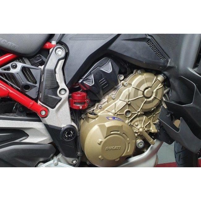 CNC Racing シーエヌシーレーシング リアブレーキフルードタンク用クランプ カラー：レッド MULTISTRADA V4 S Sport DUCATI ドゥカティ ブレーキの画像