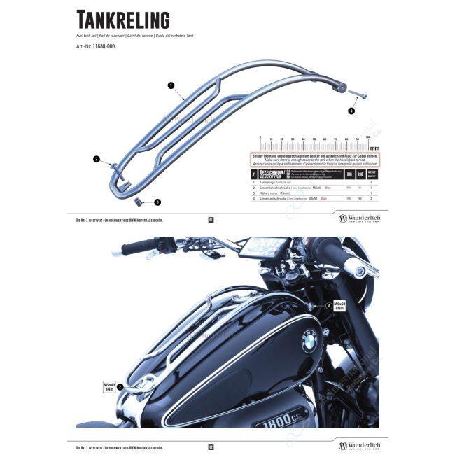 Wunderlich ワンダーリッヒ タンクラック カラー：ブラック R18 Classic Roctane BMW バッグ・ボックス取り付けステー 車体用バッグ・ケース_6