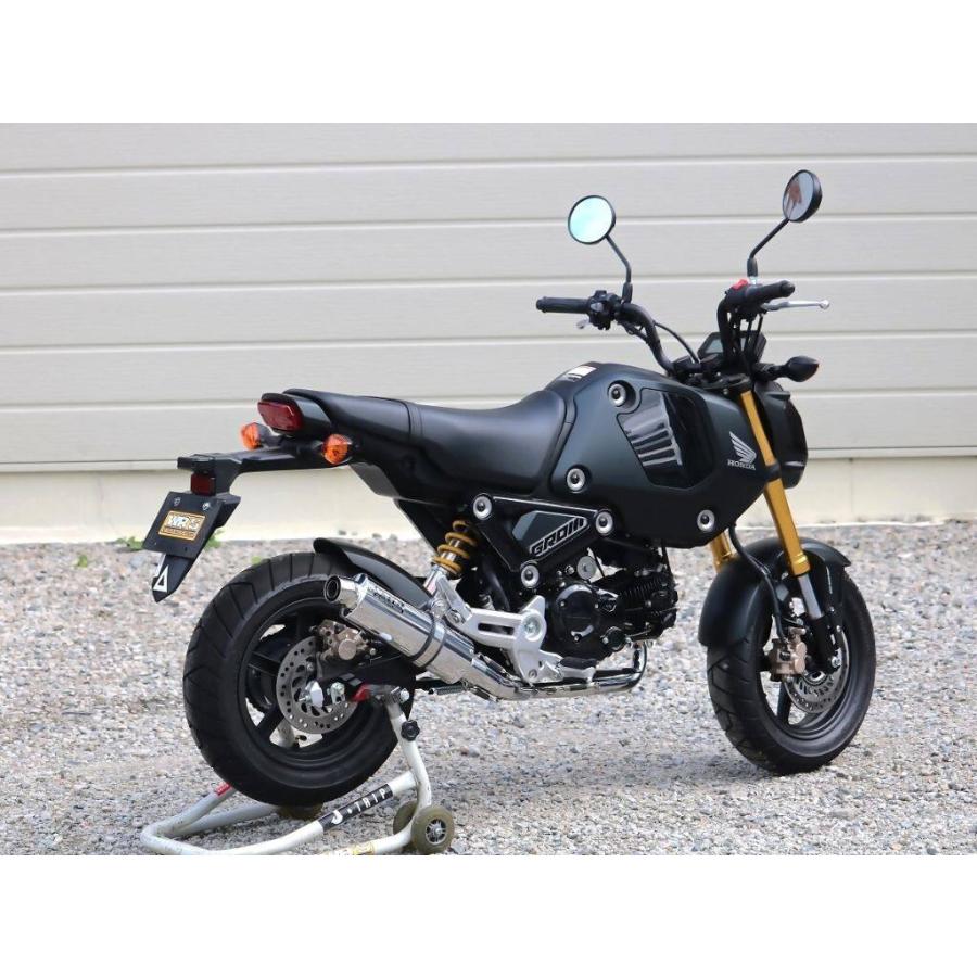 WR’S ダブルアールズ 【JMCA認証】ショートオーバル フルエキゾーストマフラー サイレンサータイプ：ステンレス GROM グロム HONDA ホンダ マフラー