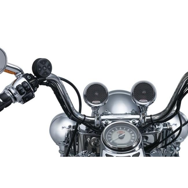 Kuryakyn クリアキン Speaker Pods ＆ Bluetooth Audio Controller[スピーカーポッド＆ブルートゥースオーディオコントローラー] カラー：クロム スピーカー