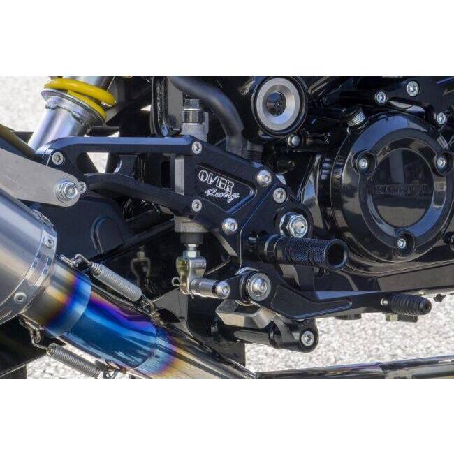 OVER オーヴァー バックステップ 4ポジション カラー：ブラックアルマイト仕上げ GROM HONDA ホンダ ステップ 足回り_1