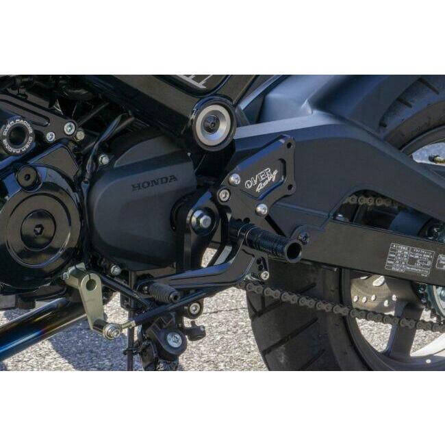 OVER オーヴァー バックステップ 4ポジション カラー：ブラックアルマイト仕上げ GROM HONDA ホンダ ステップ 足回り_2