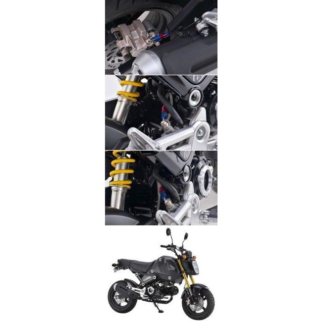 SWAGE-LINE スウェッジライン プロ リア ブレーキホースキット フィッティングカラー：ステンレス / ホースカラー：クリアホース グロム125 HONDA ホンダ_1