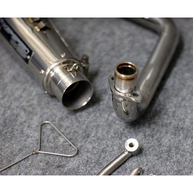 モンキー ステンレス製 マフラー 曲がりパイプ CKカスタム ショートマフラー 本体 モンキー ステンレス 銀