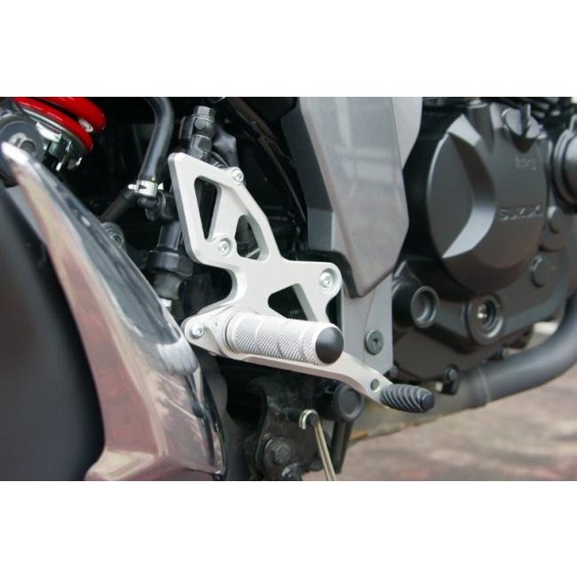 WR’S ダブルアールズ バトルステップ WS／WK カラー：シルバーアルマイト GIXXER150 SUZUKI スズキ バックステップ ステップ 足回り_2