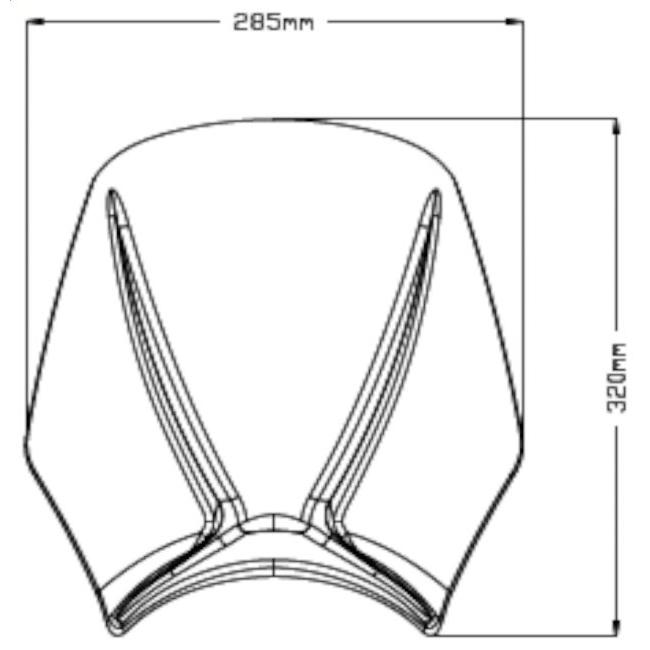 Puig プーチ ニュージェネレーションNKスクリーン (SPORT) カラー：スモーク TRIDENT 660 TRIUMPH トライアンフ スクリーン 外装_8